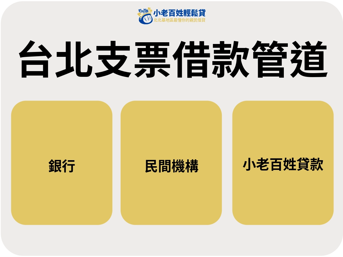 台北支票借款管道差異