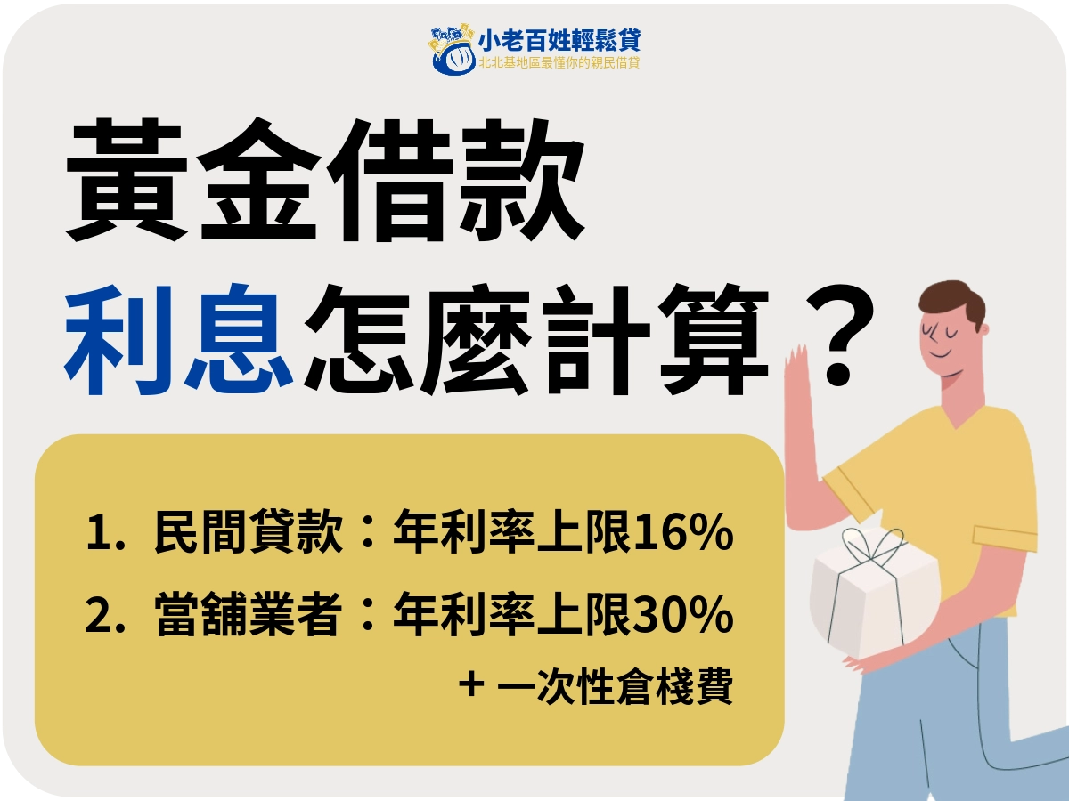 黃金借款利息怎麼計算示意圖