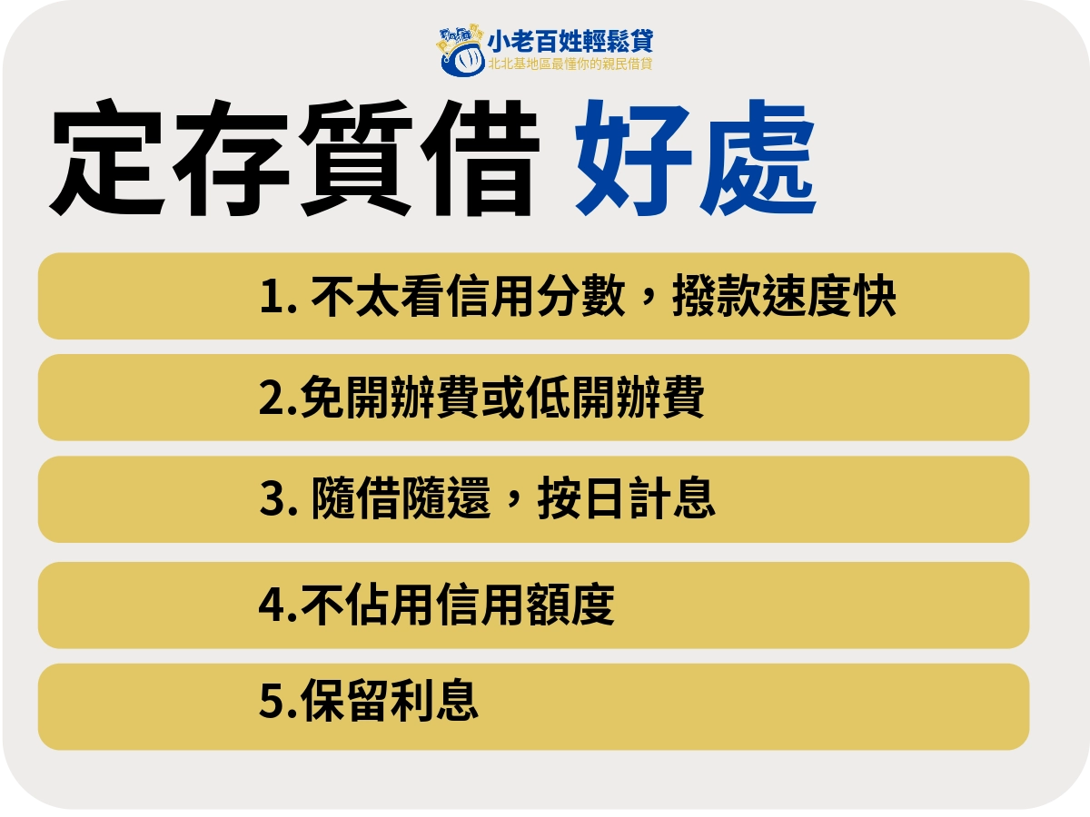 定存質借好處