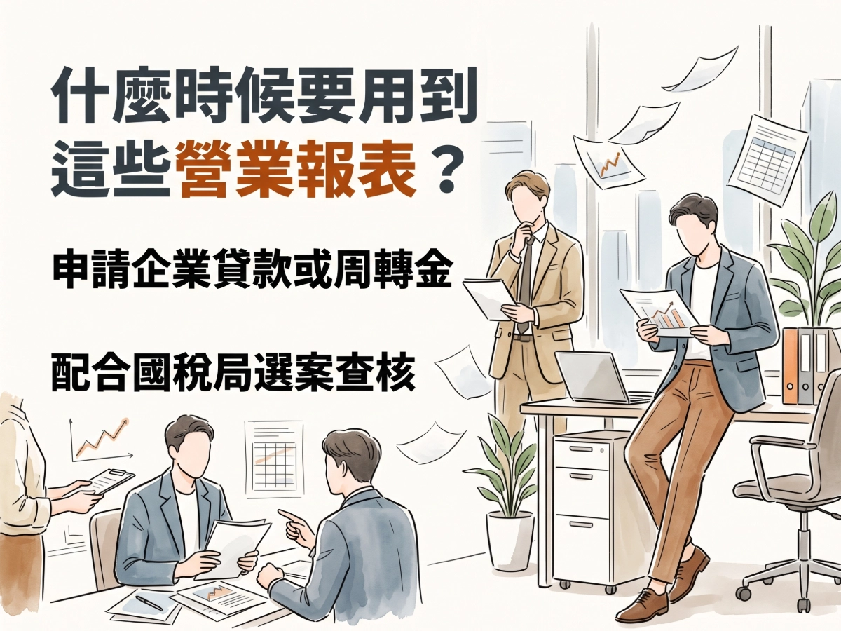 什麼時候要用到這些營業報表