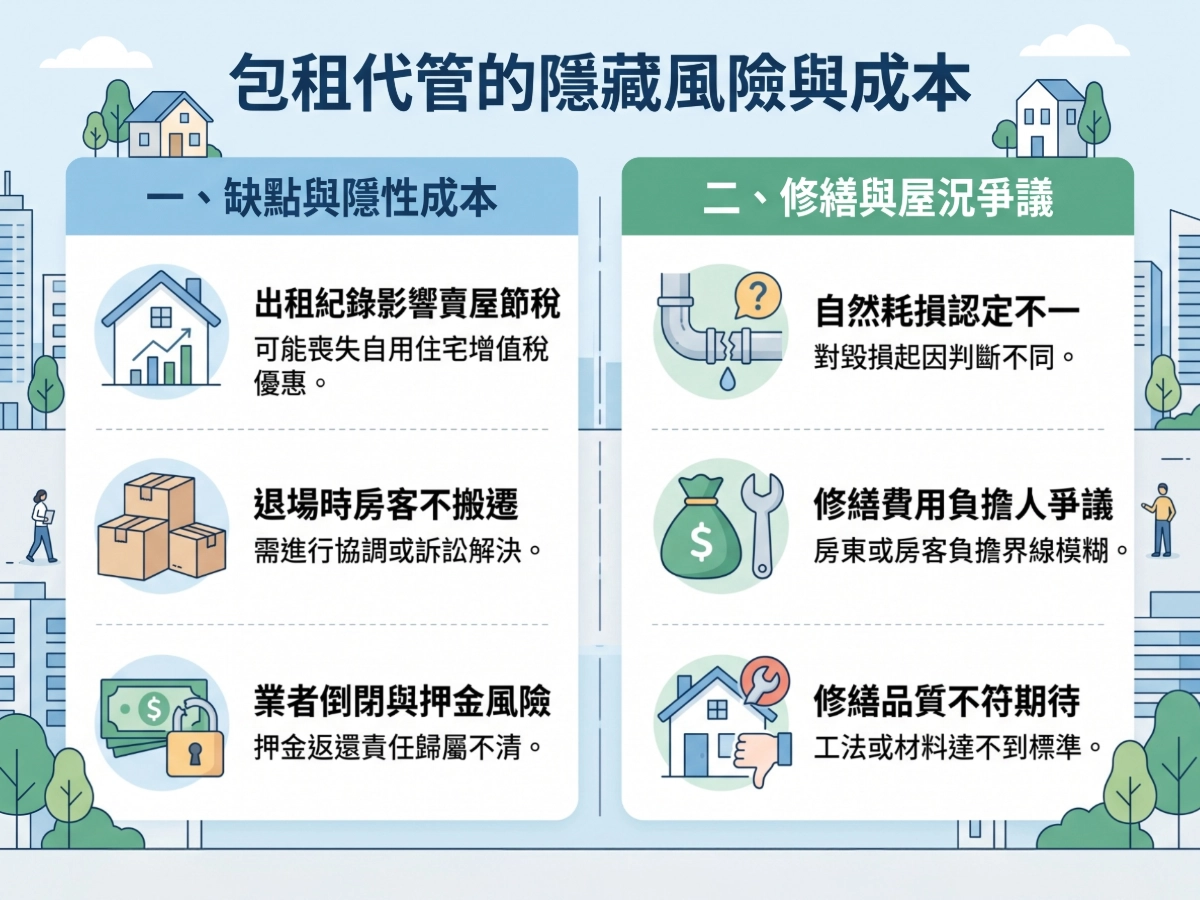 包租代管有哪些缺點與隱性成本?