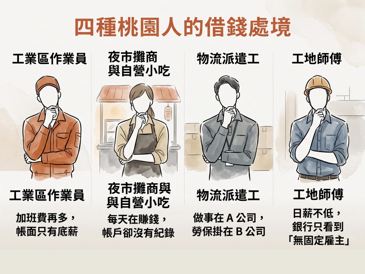 四種桃園人的借錢處境