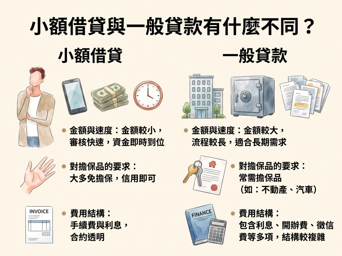 小額借貸與一般貸款有什麼不同