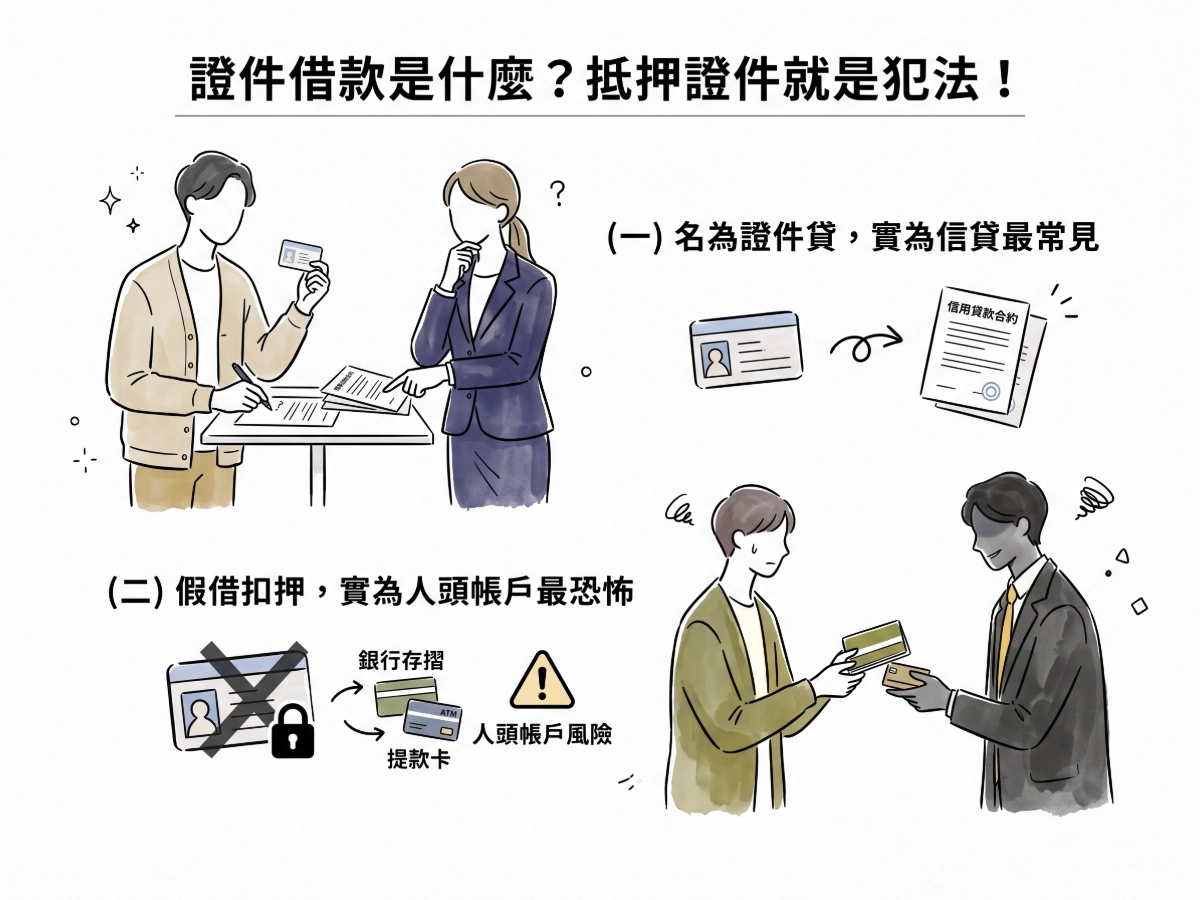 證件借款是什麼?抵押證件就是犯法