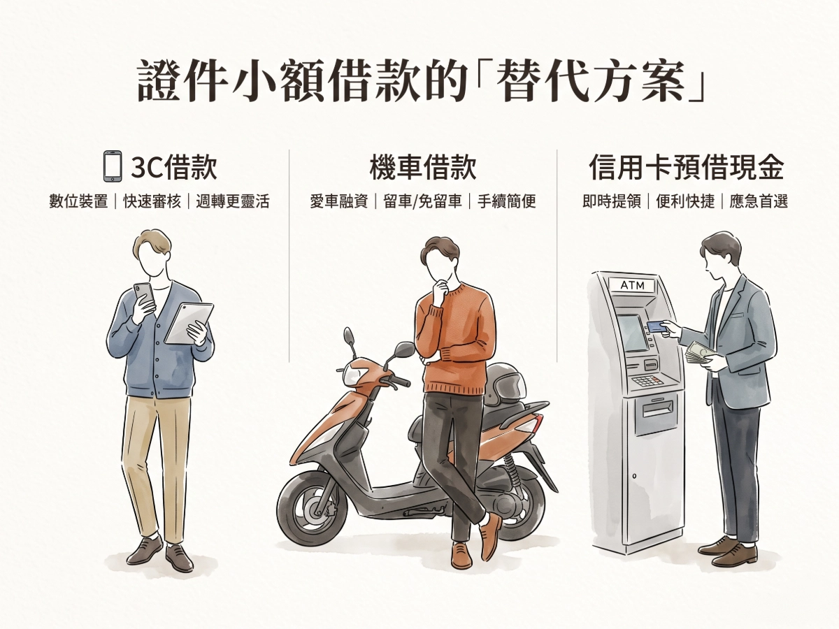 證件小額借款的「替代方案」